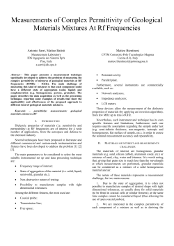 Measurements of Complex Permittivity of