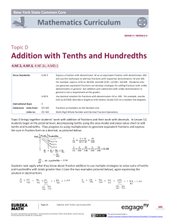 Addition with Tenths and Hundredths