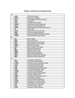 Contracting Acronyms