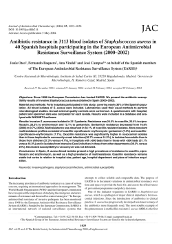 Antibiotic resistance in 3113 blood isolates of Staphylococcus