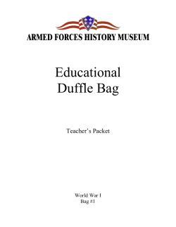 Educational Duffle Bag - Armed Forces History Museum