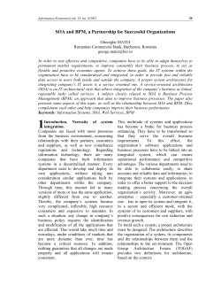 SOA and BPM, a Partnership for Successful Organizations