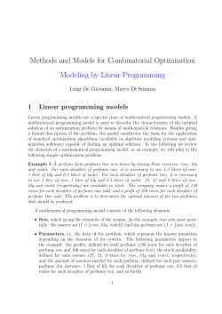 Modeling by linear programming