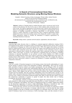 In Search of Conversational Grain Size