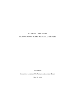 SPANISH ON LA FRONTERA: THE MOTIVATIONS BEHIND