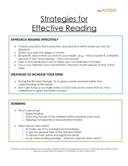 Effective Reading Strategies