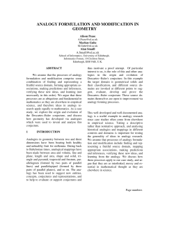 analogy formulation and modification in geometry
