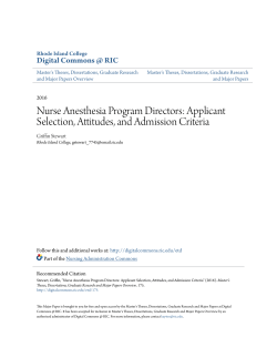 Nurse Anesthesia Program Directors