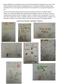 have you filled a bucket today? - Roberts McCubbin Primary School