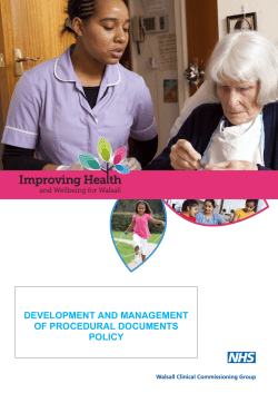 DEVELOPMENT AND MANAGEMENT OF PROCEDURAL