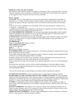 Post Scrapbook / Yearbook Outline - nc