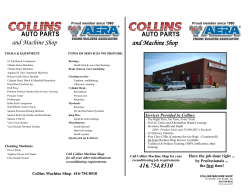 and Machine Shop - Collins Auto Parts