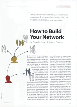 How to Build Your Network