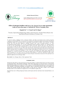 Effect of nitrogen fertilizer and spray the element boron some