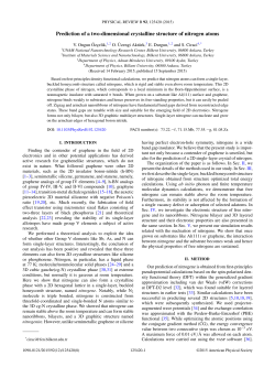 Prediction of a two-dimensional crystalline structure of nitrogen atoms