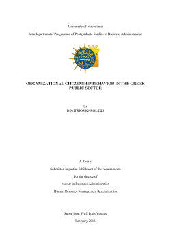 organizational citizenship behavior in the greek public sector