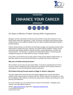 Six Steps to Effective Problem Solving Within Organizations