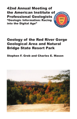 Geology of the Red River Gorge Geological Area