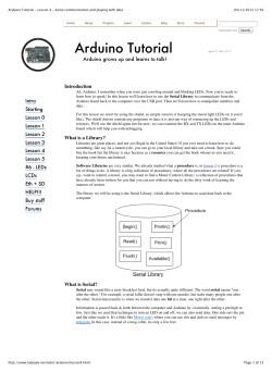 Lesson 4 - Serial communication and playing with data