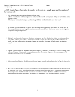 Determine the number of elements in a sample space and the