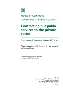 Contracting out public services to the private sector