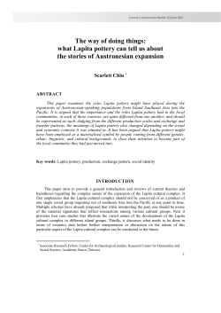 The way of doing things: what Lapita pottery can tell us about the