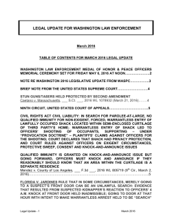 legal update for washington law enforcement