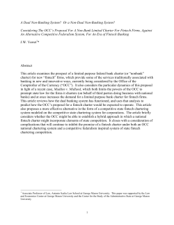 A Dual Non-Banking System? - Scalia Law Sites
