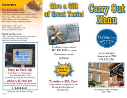 Carry Out Menu