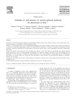 Attitudes to, and practice of, unconventional medicine by