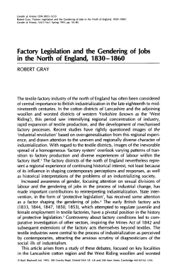 Factory Legislation and the Gendering of Jobs in the North - Sci-Hub