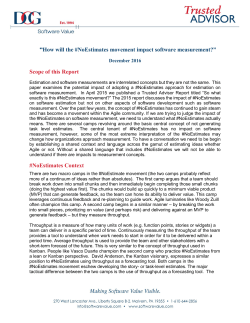 How will the #NoEstimates movement impact software measurement?