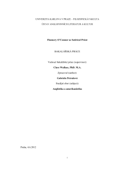 Chapter 1 - Univerzita Karlova