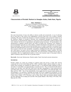 Characteristics of Periodic Markets in Akungba