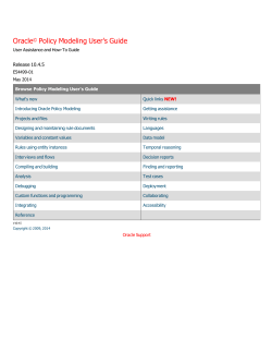 Oracle Policy Modeling User`s Guide