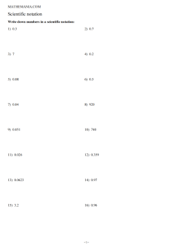 Scientific notation