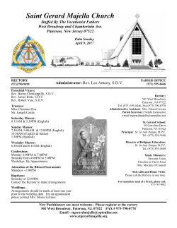 April 9th &ndash; Palm Sunday - St Gerard Majella RC Church