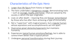 Characteristics of the Epic Hero
