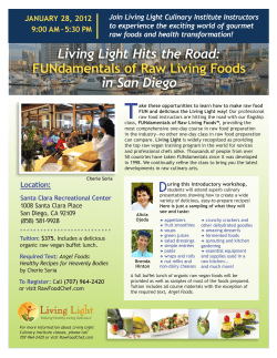 Living Light Hits the Road: FUNdamentals of Raw Living Foods in
