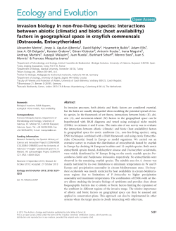 interactions between abiotic (climatic) and biotic