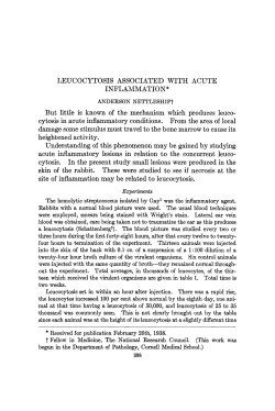 LEUCOCYTOSIS ASSOCIATED WITH ACUTE INFLAMMATION