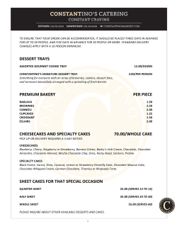 DESSERT TRAYS PREMIUM BAKERY PER PIECE