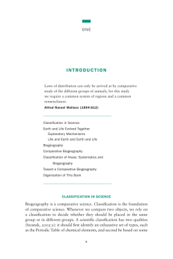 Comparative Biogeography - University of California Press