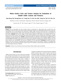 Melon Surface Color and Texture Analysis for Estimation of Soluble