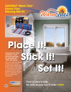 EasyHEat&reg; Warm tiles&reg; Electric Floor Warming Mat Kit