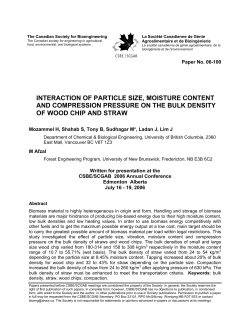 interaction of particle size, moisture content