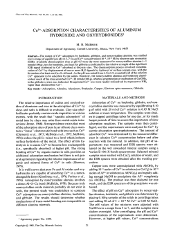 Cu2+-ADSORPTION CHARACTERISTICS OF ALUMINUM