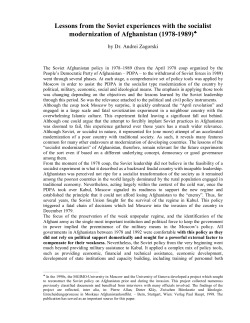 Lessons from the Soviet experiences with the socialist