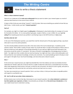 How to write a thesis statement