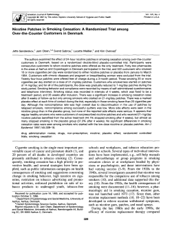 Nicotine Patches in Smoking Cessation